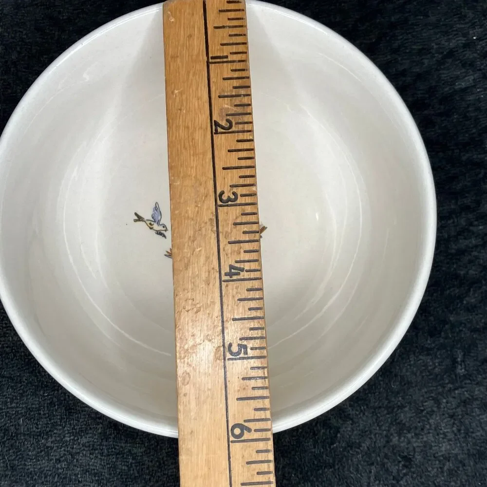 Thomson Pottery Country Birdhouse Vines Set of 3 Soup / Cereal Bowls 6 1/8